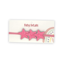 3 Stars Headband - matt pink